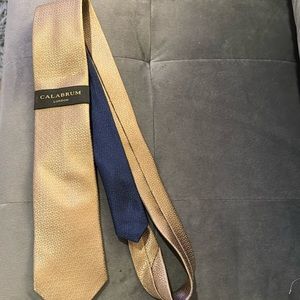 Calabrum London Taupe & Navy Men’s Tie